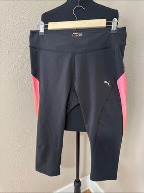 Puma Black Activewear with Orange Logo Detail